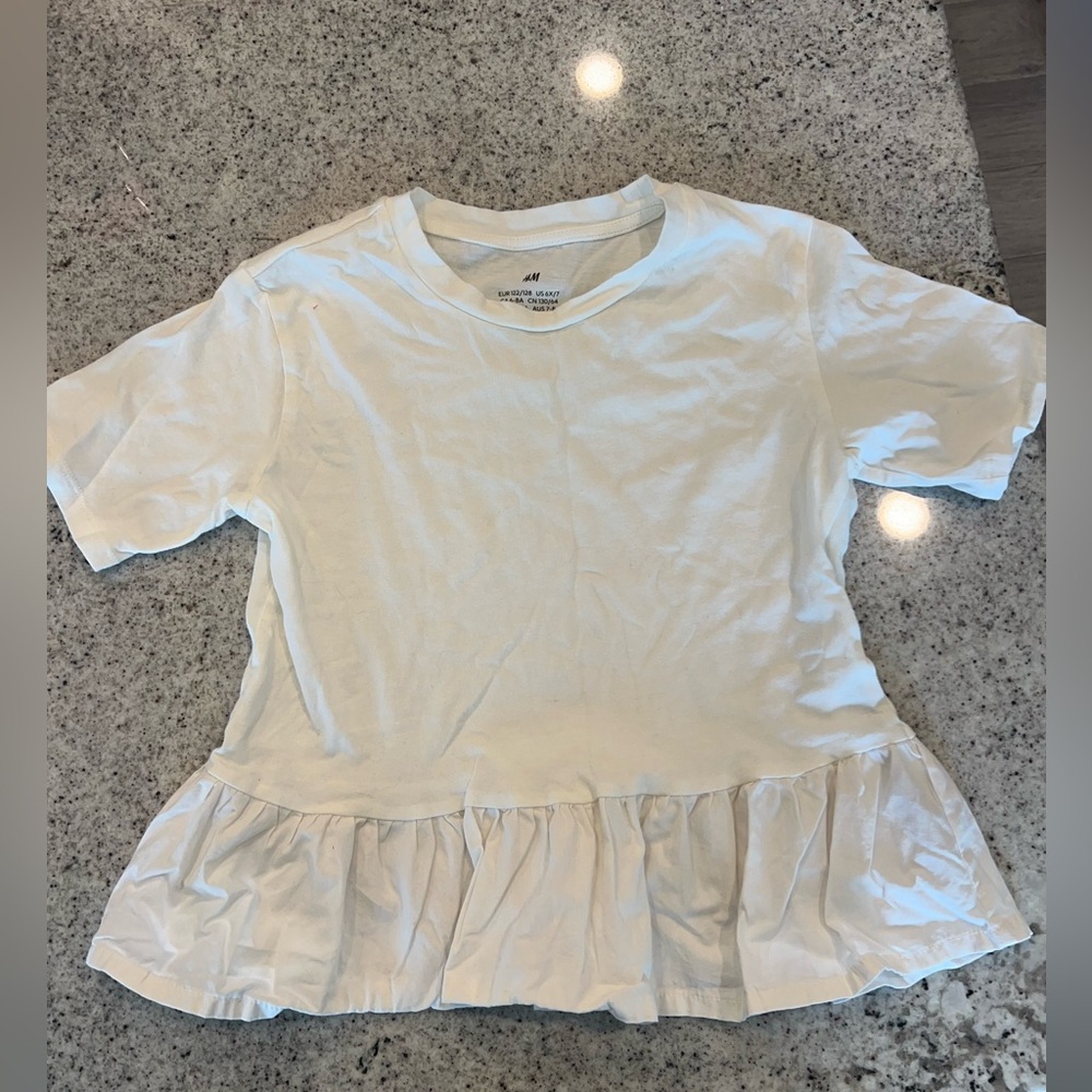 H&M top peplum girls size 6X/7
